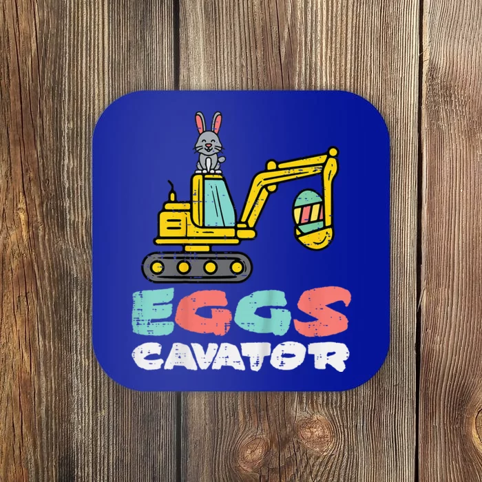 Eggs Cavator Easter Bunny Excavator Cute Coaster