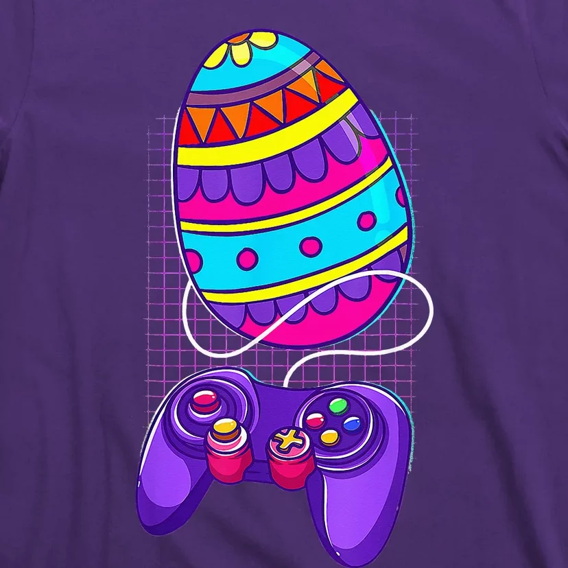 Easter Colorful Egg s for Video Gamer Purple T-Shirt