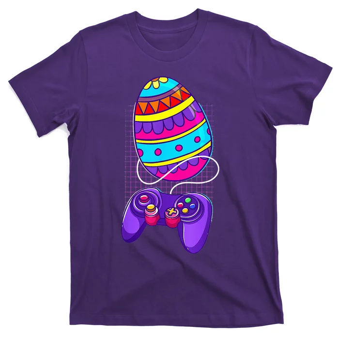 Easter Colorful Egg s for Video Gamer Purple T-Shirt