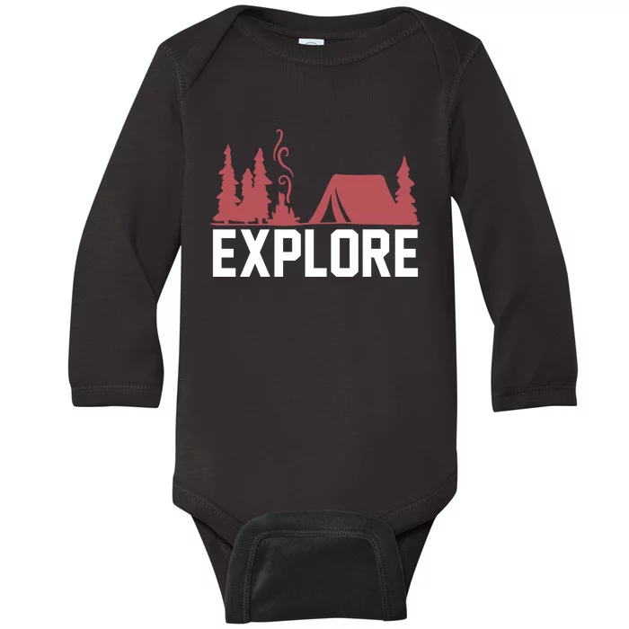 Explore Camp Baby Long Sleeve Bodysuit