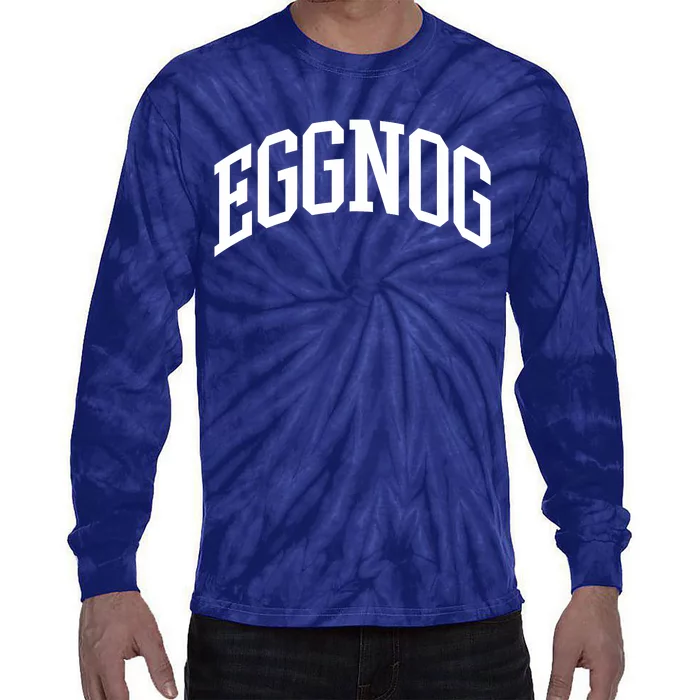 Eggnog Christmas Tie-Dye Long Sleeve Shirt