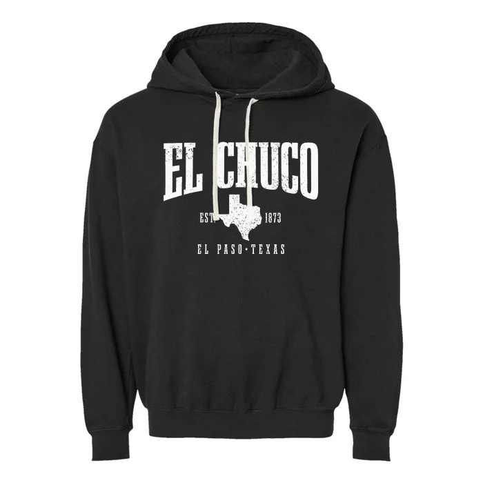 El Chuco El Paso Texas Pride Vintage Est 1873 Garment-Dyed Fleece Hoodie