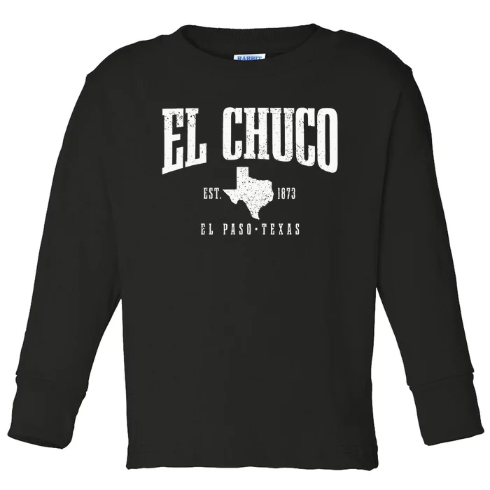 El Chuco El Paso Texas Pride Vintage Est 1873 Toddler Long Sleeve Shirt