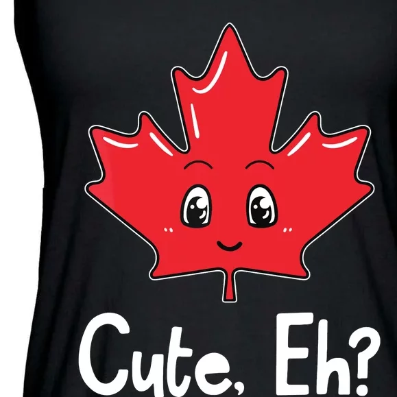 Eh Canadian Flag Maple Leaf Funny Canada Souvenir Tourist Ladies Essential Flowy Tank