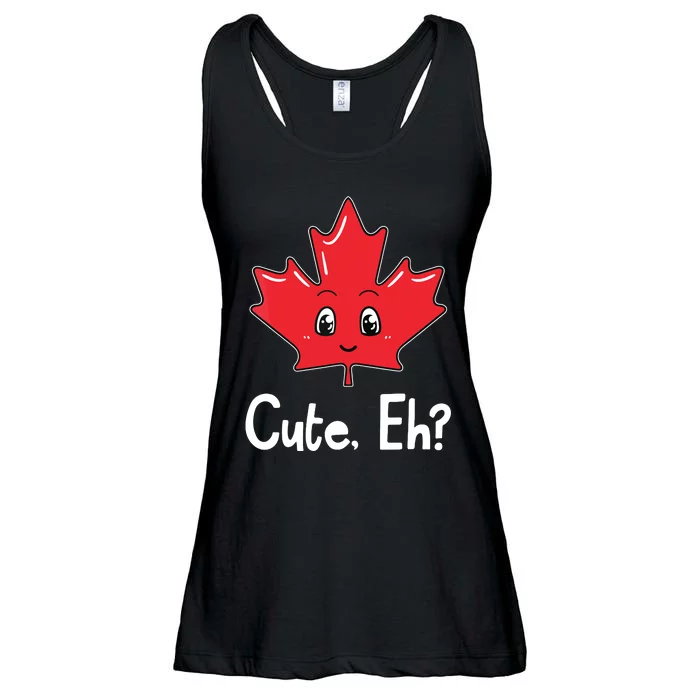 Eh Canadian Flag Maple Leaf Funny Canada Souvenir Tourist Ladies Essential Flowy Tank