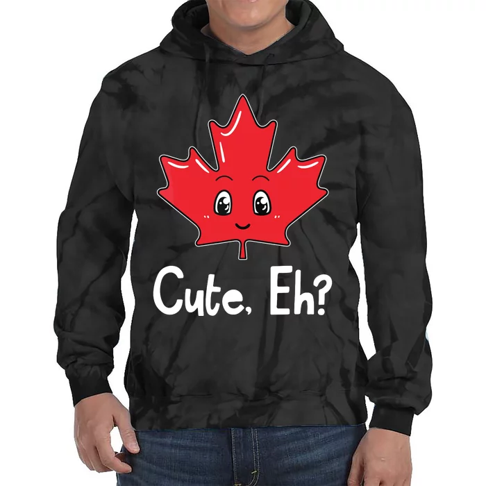 Eh Canadian Flag Maple Leaf Funny Canada Souvenir Tourist Tie Dye Hoodie