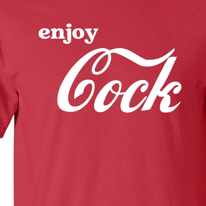 Enjoy Cock Funny Parody Logo Tall T-Shirt