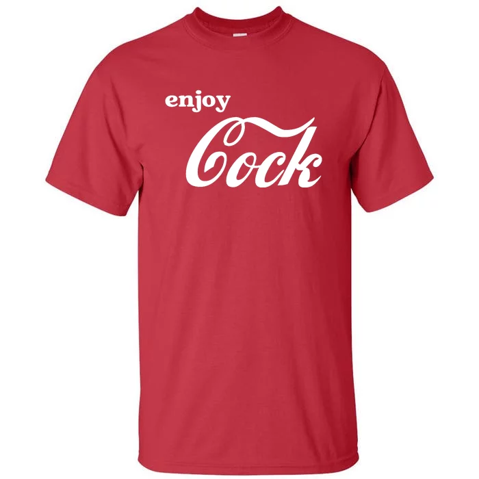 Enjoy Cock Funny Parody Logo Tall T-Shirt