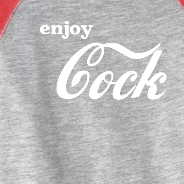 Enjoy Cock Funny Parody Logo Toddler Fine Jersey T-Shirt