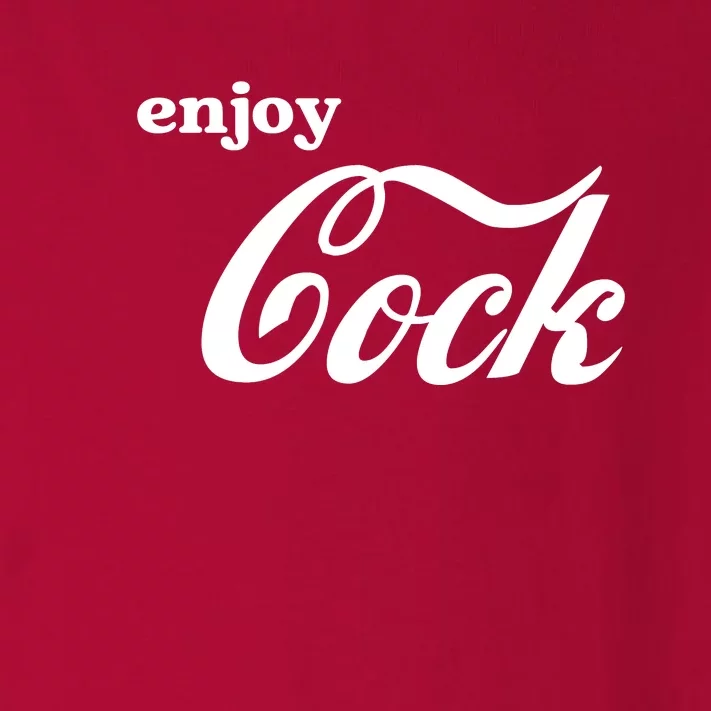 Enjoy Cock Funny Parody Logo Toddler Long Sleeve Shirt