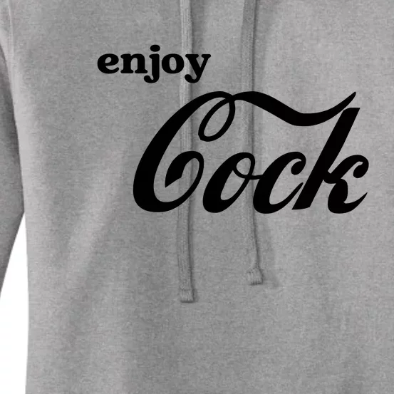 Enjoy Cock Funny Parody Logo Women's Pullover Hoodie