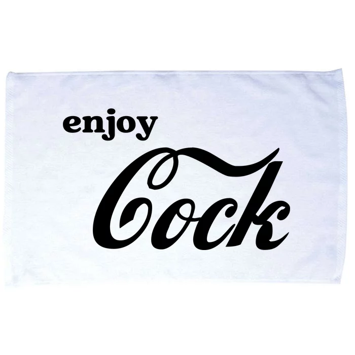 Enjoy Cock Funny Parody Logo Microfiber Hand Towel