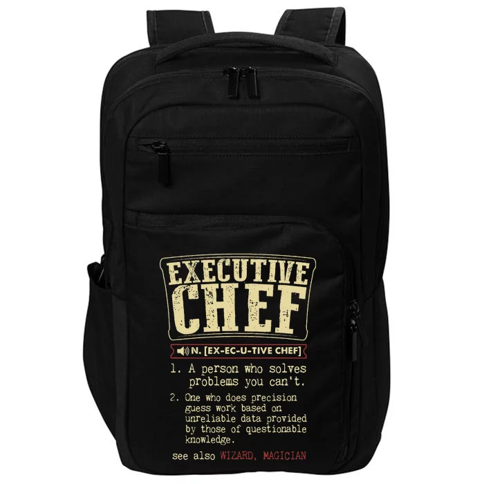 Executive Chef Funny Definition Impact Tech Backpack