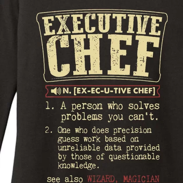 Executive Chef Funny Definition Womens CVC Long Sleeve Shirt