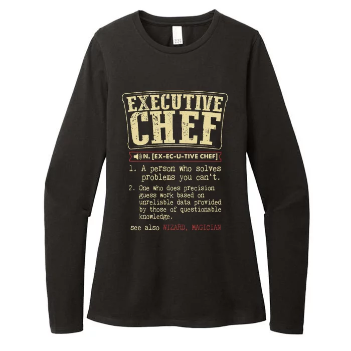 Executive Chef Funny Definition Womens CVC Long Sleeve Shirt