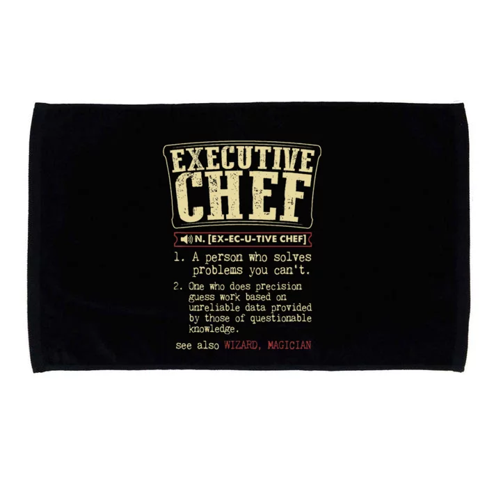 Executive Chef Funny Definition Microfiber Hand Towel