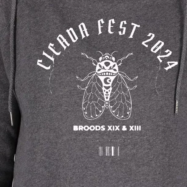 Entomology Cicada Fest 2024 Broods XIX XIII Cicada Lover Womens Funnel Neck Pullover Hood