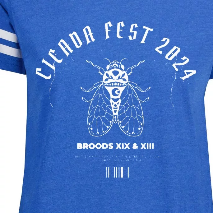 Entomology Cicada Fest 2024 Broods XIX XIII Cicada Lover Enza Ladies Jersey Football T-Shirt