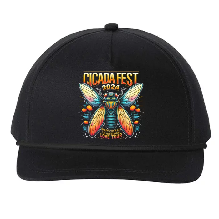 Entomology Cicada Fest 2024 Broods Xix & Xiii Love Snapback Five-Panel Rope Hat