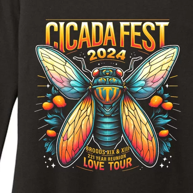 Entomology Cicada Fest 2024 Broods Xix & Xiii Love Womens CVC Long Sleeve Shirt