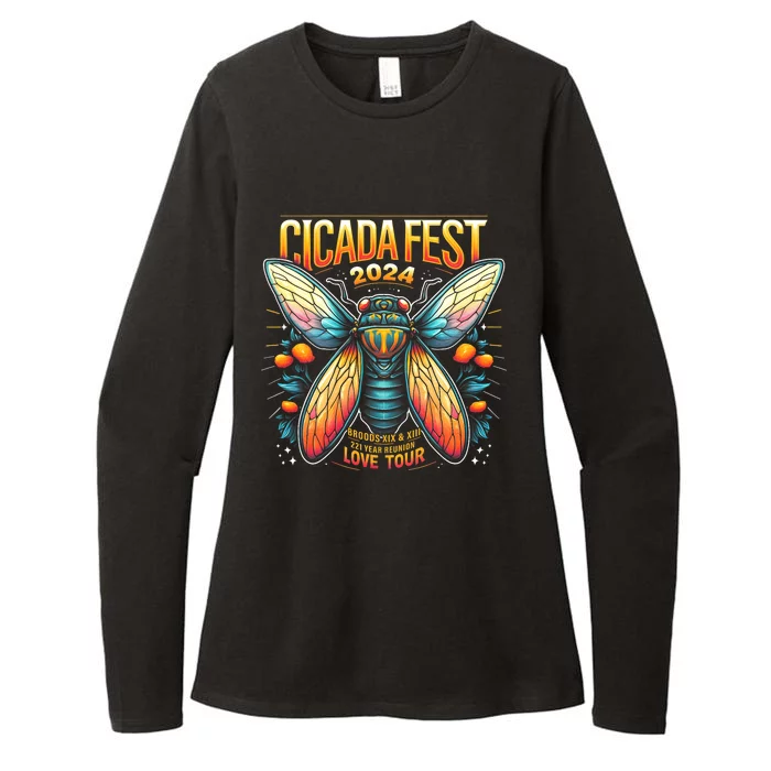 Entomology Cicada Fest 2024 Broods Xix & Xiii Love Womens CVC Long Sleeve Shirt