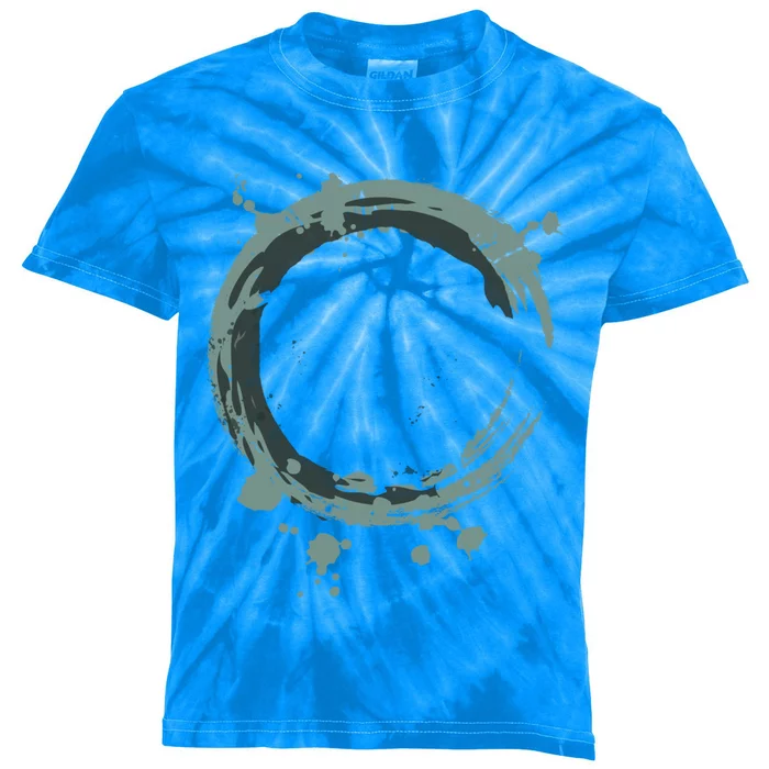 Enso Circle Funny Gift Zen Circle Funny Gift Buddhism Yoga Spiritual Karma Gift Kids Tie-Dye T-Shirt