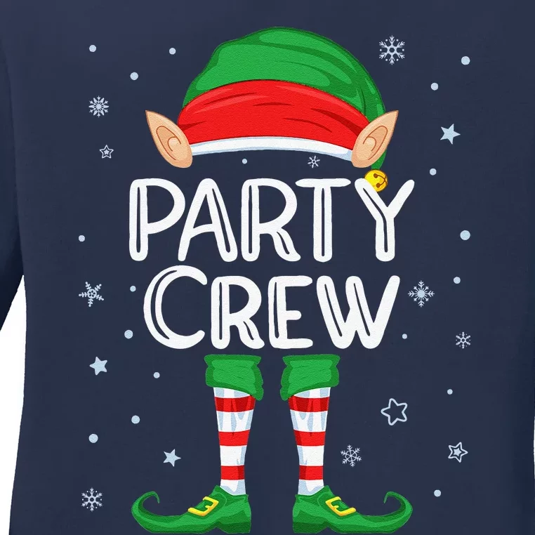 Elf Costume For Funny & Funny Christmas Party Crew Ladies Long Sleeve Shirt