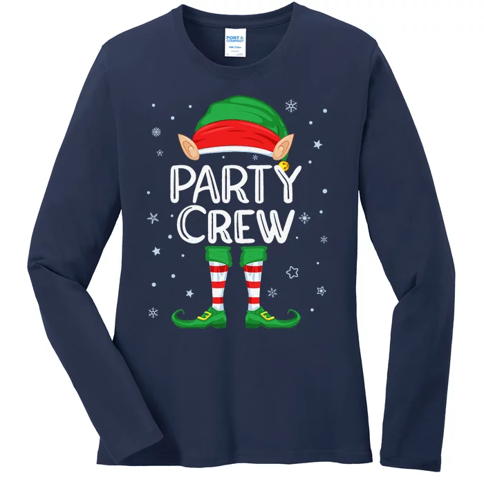 Elf Costume For Funny & Funny Christmas Party Crew Ladies Long Sleeve Shirt