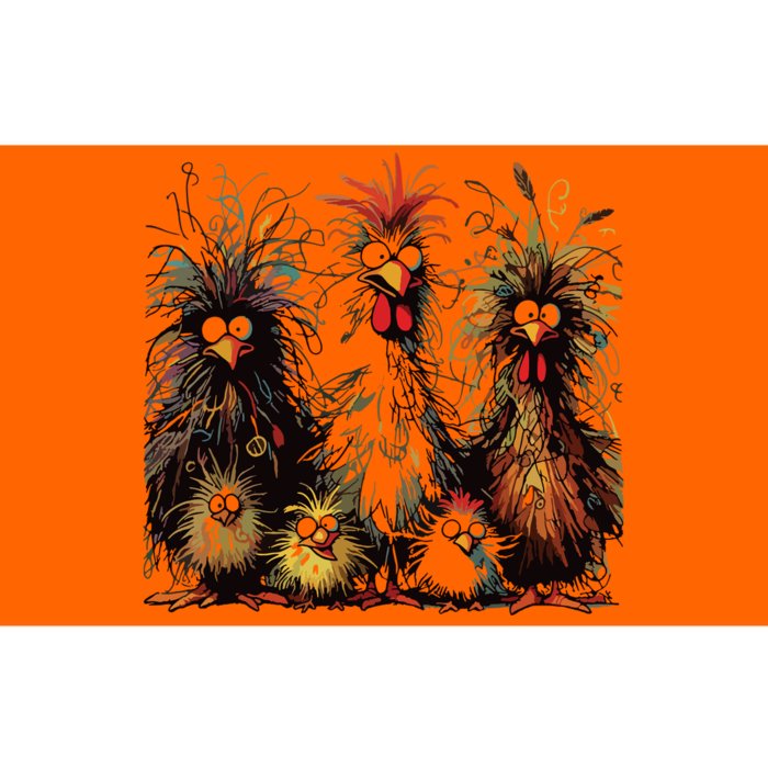 Eagerlys Colorful Funny Chicken Art Bumper Sticker