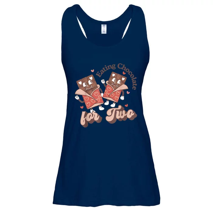 Eating Chocolate For Two New Mom Pregnant Valentines Day Ladies Essential Flowy Tank