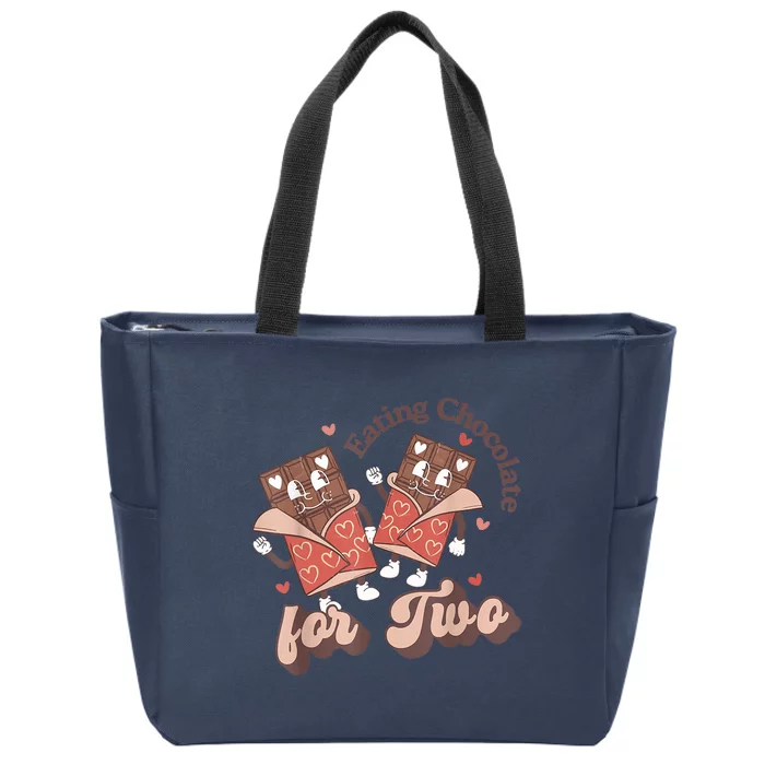 Eating Chocolate For Two New Mom Pregnant Valentines Day Zip Tote Bag