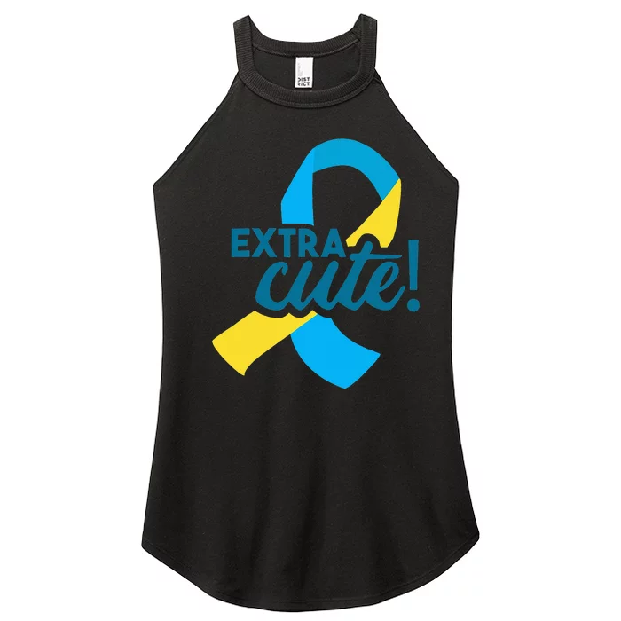 Extra Cute Funny Gifts World Down Syndrome Day Women’s Perfect Tri Rocker Tank