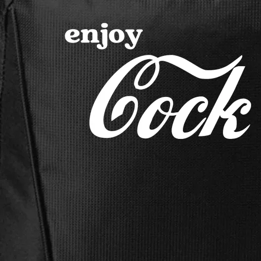 Enjoy Cock Funny Parody Logo Gift City Backpack