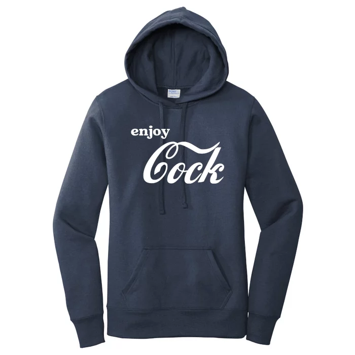 Enjoy Cock Funny Parody Logo Gift Women's Pullover Hoodie