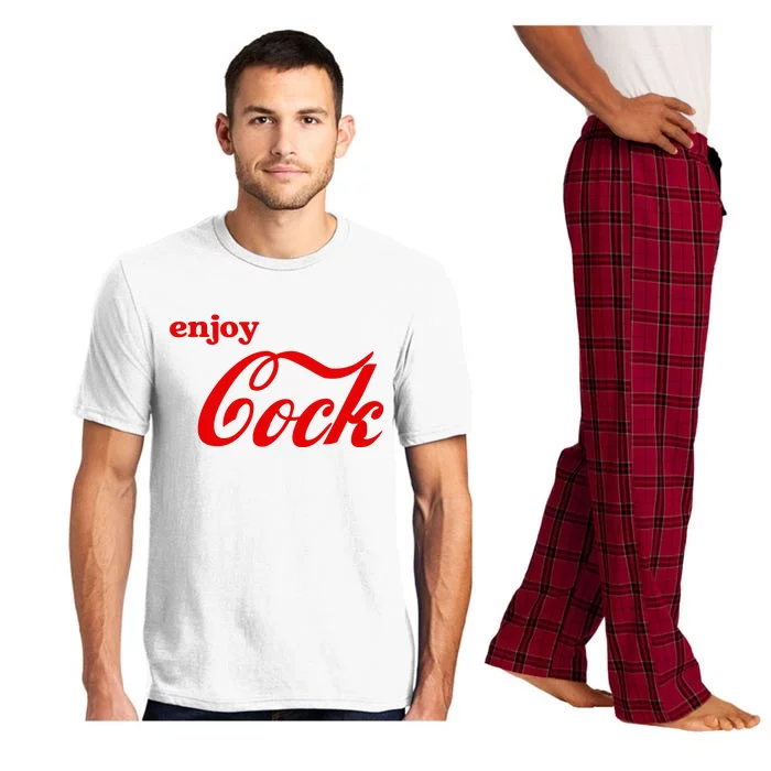 Enjoy Cock Funny Parody Logo Gift Pajama Set