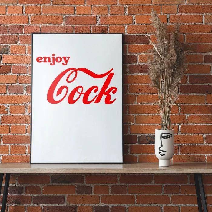 Enjoy Cock Funny Parody Logo Gift Poster