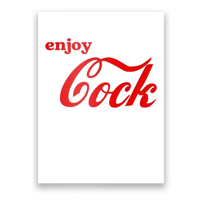 Enjoy Cock Funny Parody Logo Gift Poster