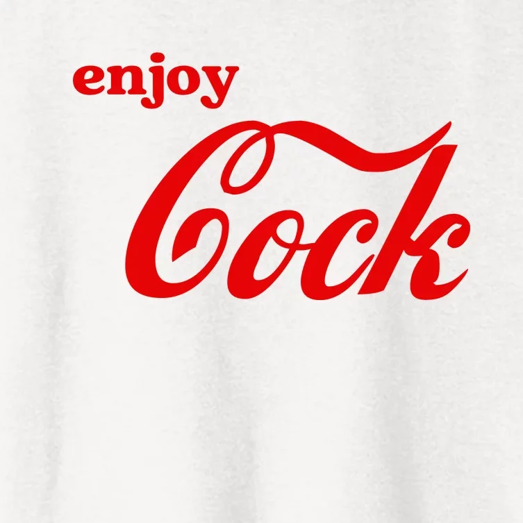 Enjoy Cock Funny Parody Logo Gift Women's Crop Top Tee