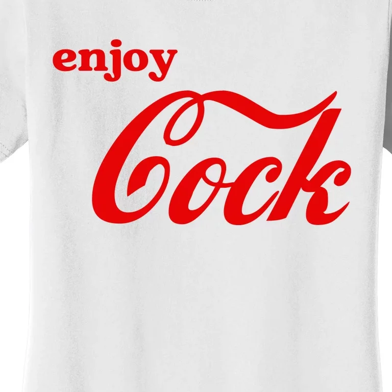 Enjoy Cock Funny Parody Logo Gift Women's T-Shirt