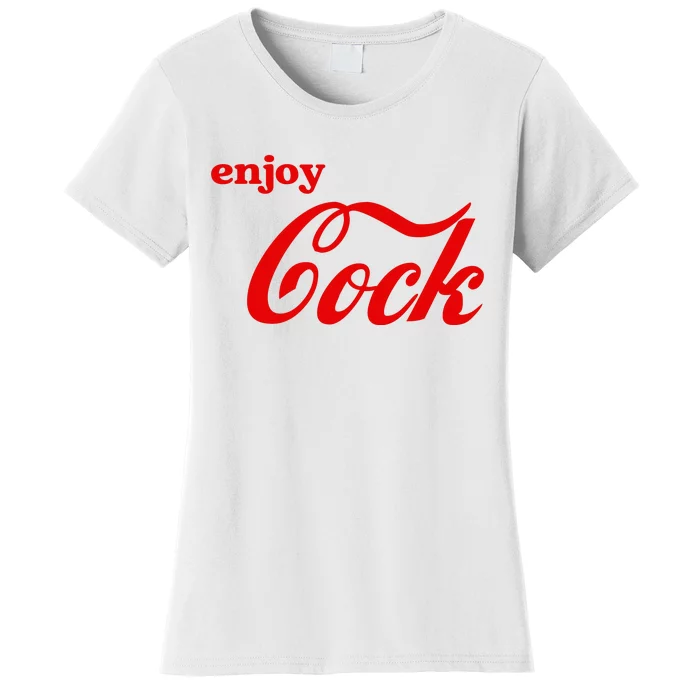 Enjoy Cock Funny Parody Logo Gift Women's T-Shirt