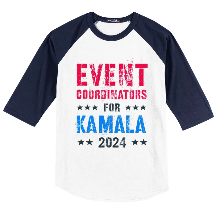 Event Coordinators For Kamala 2024 Election Joyful Warrior Baseball Sleeve Shirt