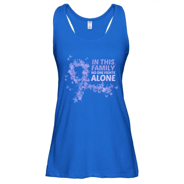 Esophageal Cancer Family Support Gift No One Fights Alone Gift Ladies Essential Flowy Tank