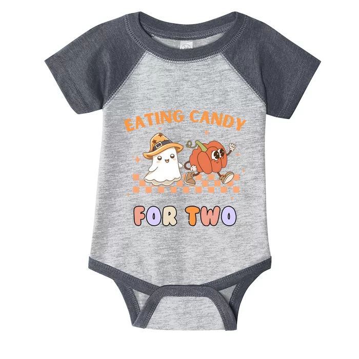 Eating Candy For Two Pregnant Halloween Infant Baby Jersey Bodysuit