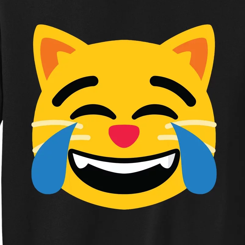 Emoticon Cat Face With Tears Of Joy Sweatshirt