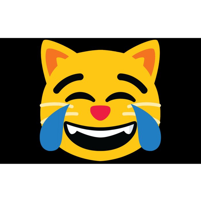 Emoticon Cat Face With Tears Of Joy Bumper Sticker