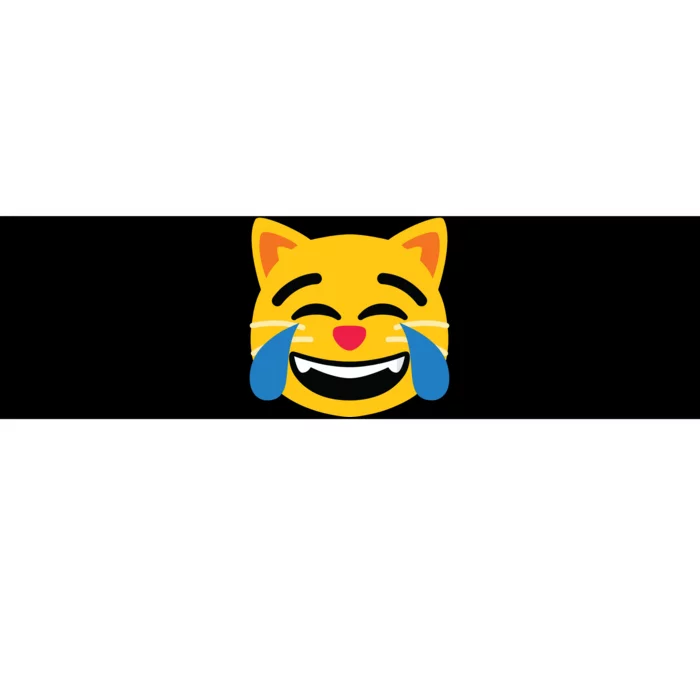 Emoticon Cat Face With Tears Of Joy Bumper Sticker