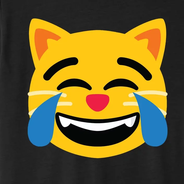 Emoticon Cat Face With Tears Of Joy ChromaSoft Performance T-Shirt