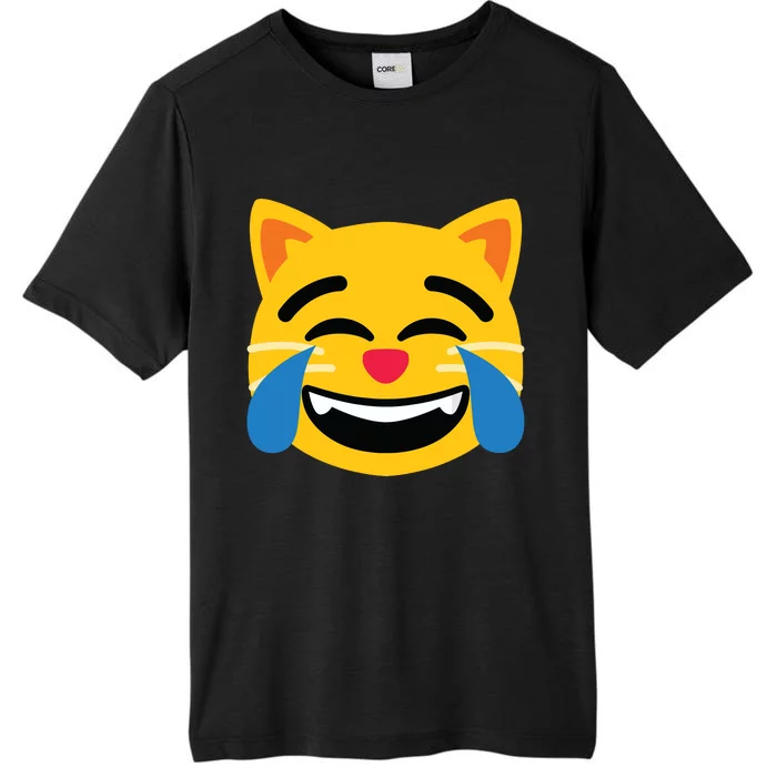 Emoticon Cat Face With Tears Of Joy ChromaSoft Performance T-Shirt