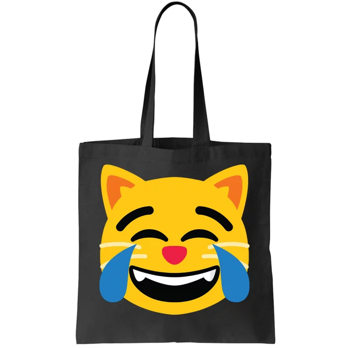 Emoticon Cat Face With Tears Of Joy Tote Bag