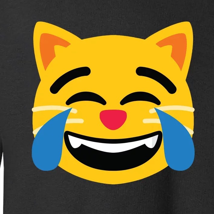 Emoticon Cat Face With Tears Of Joy Toddler Sweatshirt